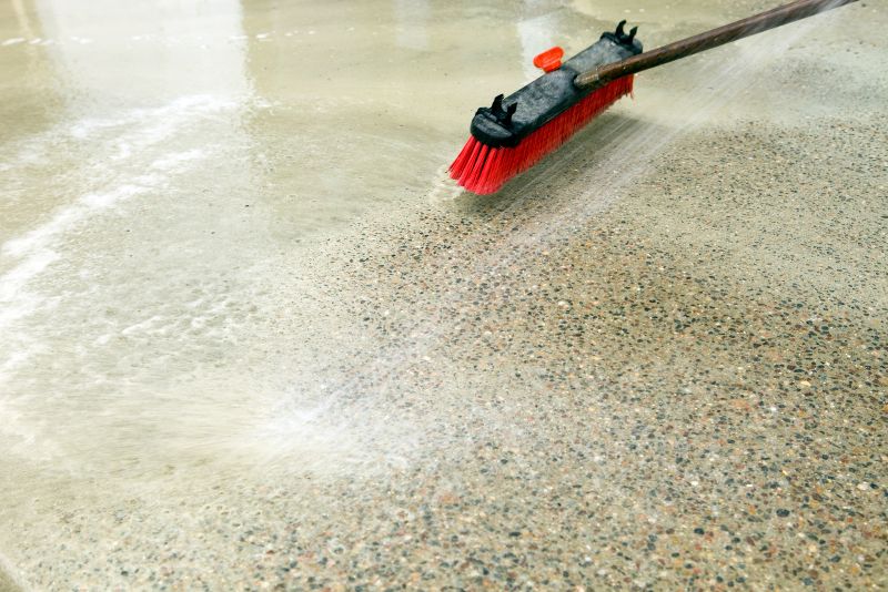 cleaning exposed aggregate floor